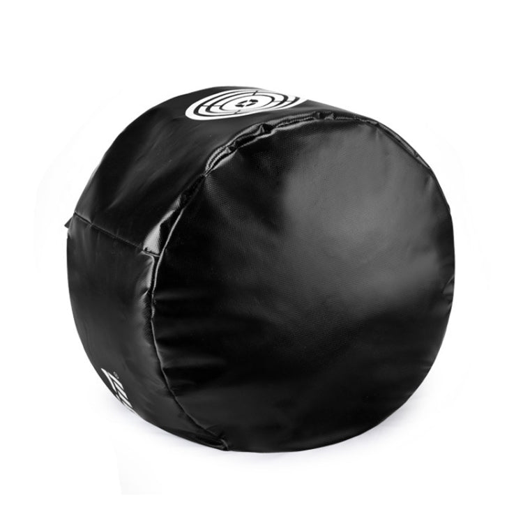 Black padded golf practice impact trainer bag with circular target graphic on top