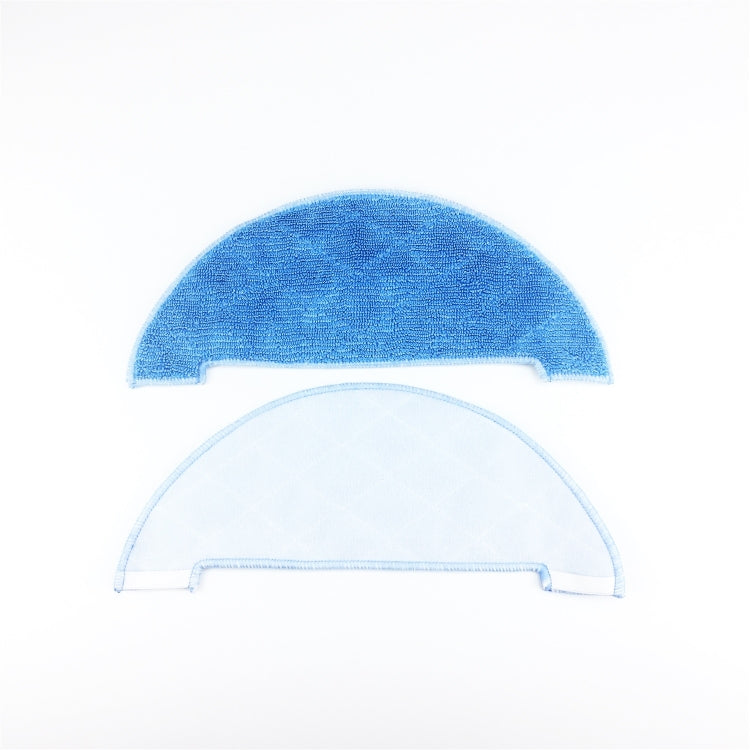 Blue microfiber cleaning rag with white base for robot vacuum