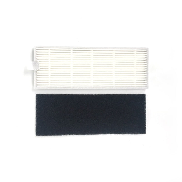 White filter grille and black foam filter insert set for robot vacuum