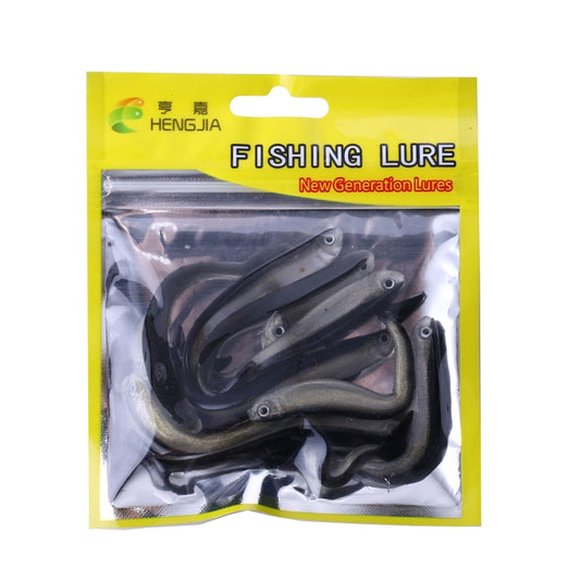 HENGJIA soft fishing lure pack of dark two-tone swimbaits in sealed bag