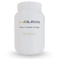 Whey protein powder tub, vanilla flavor, white ALROG label
